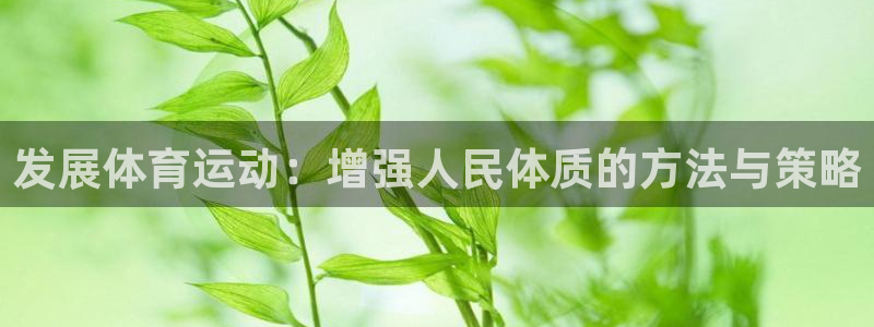 发展体育运动：增强人民体质的方法与策略